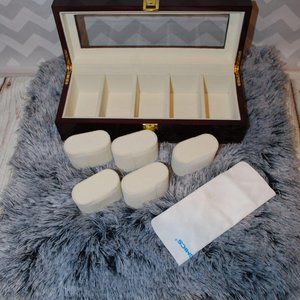 Watch Case for Men 5 Slot with Glass Top